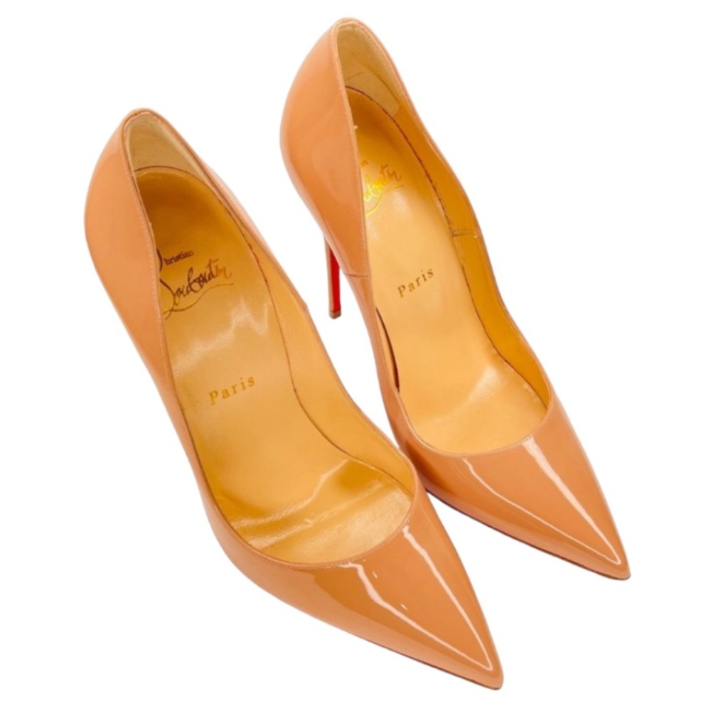 Christian Louboutin -So Kate- Patent Calf Leather Blush Pointed Toe Pumps